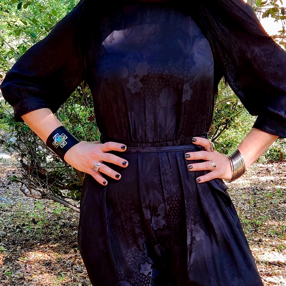 Southwestern Leather Wristband